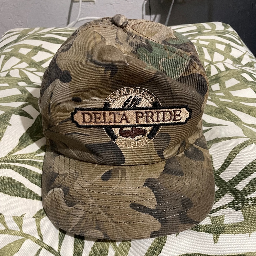Camo Print TRUCKER HAT Delta Pride Catfish